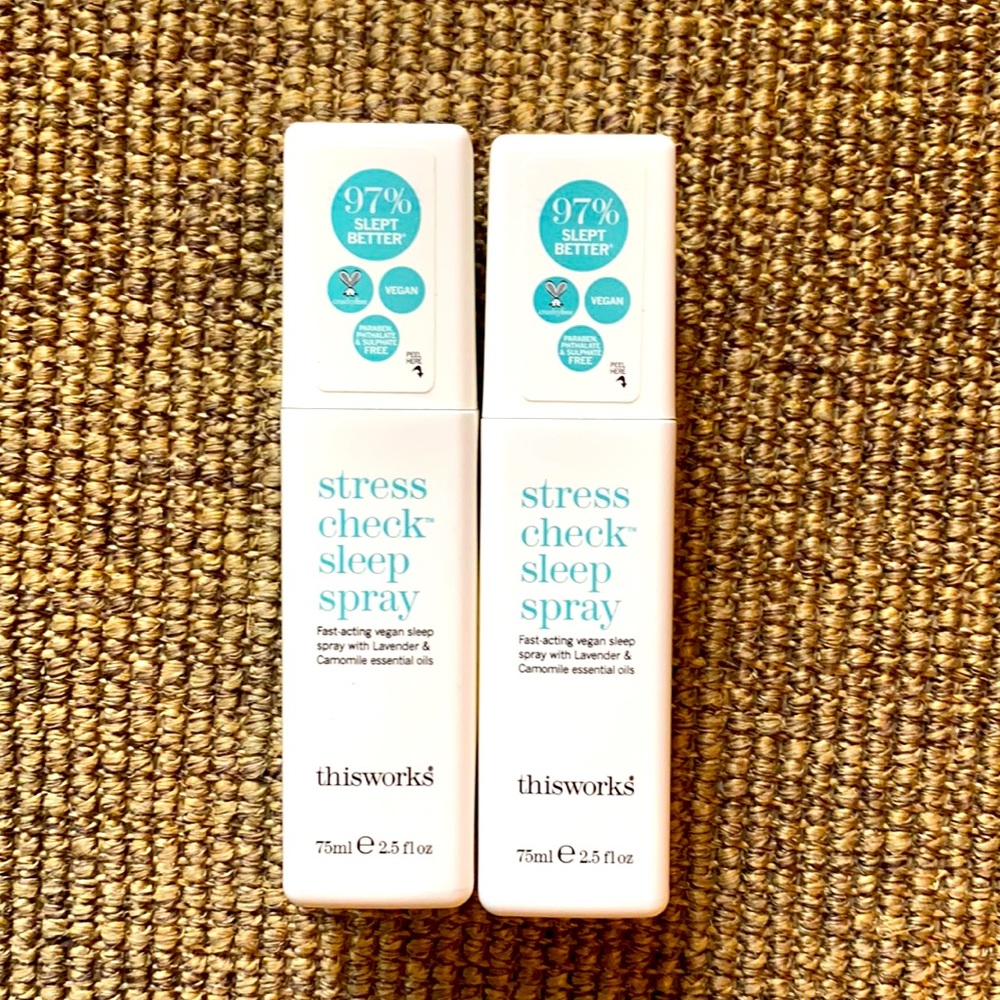 TWO NWT This World Stress Check Sleep Sprays